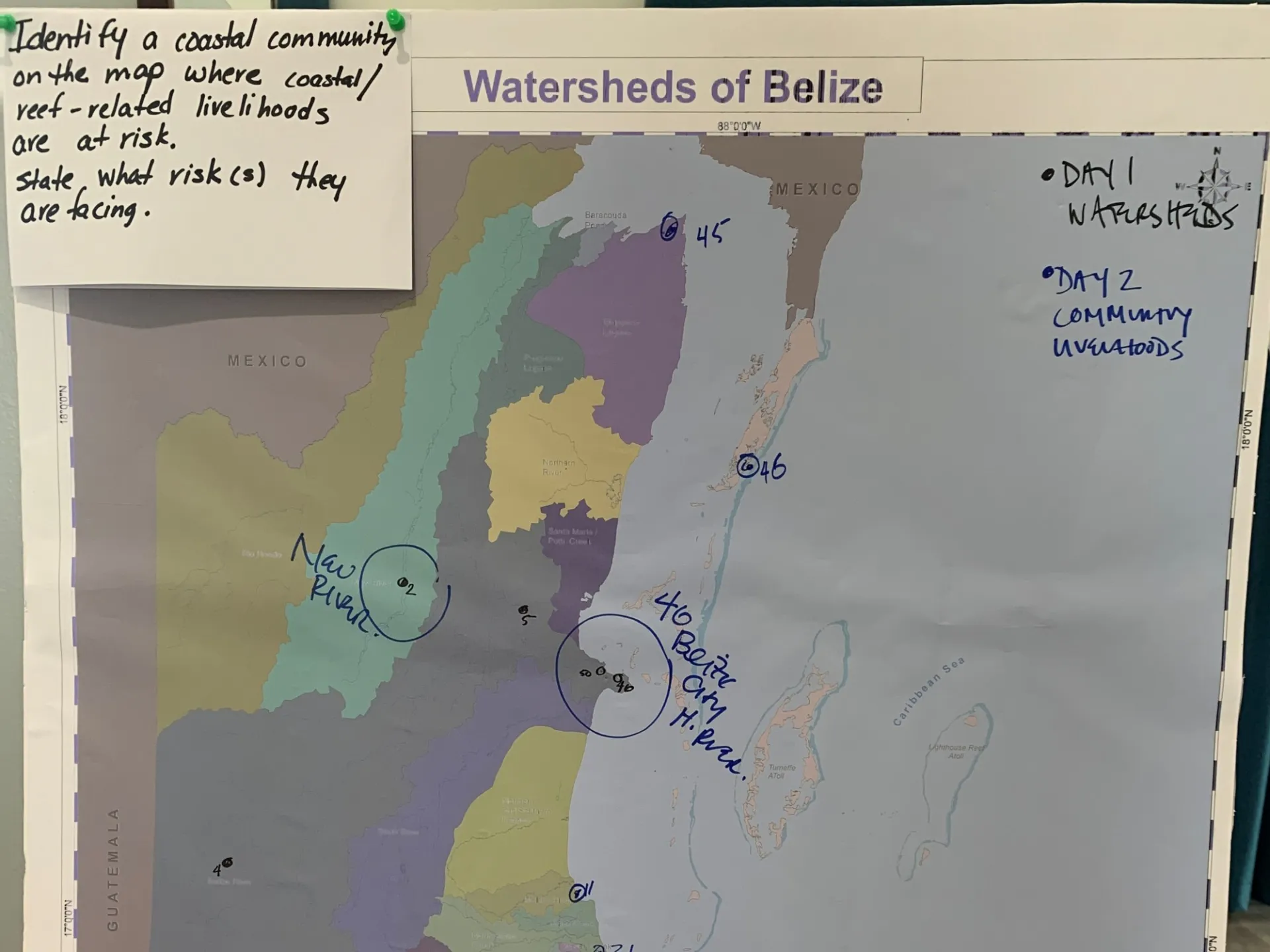 Where are coastal and reef-related livelihoods at risk? 