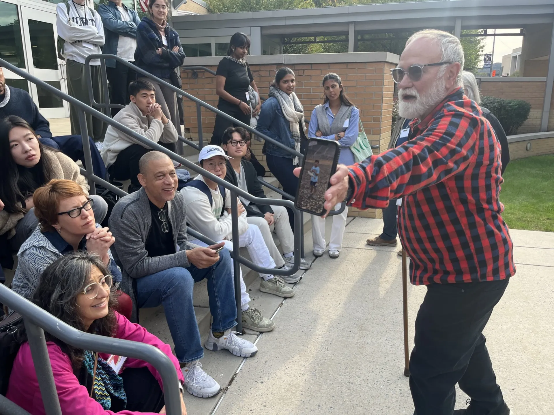 Brad Clemenson, local community activist, showing us the fish that are reinbahiting the long-polluted rivers