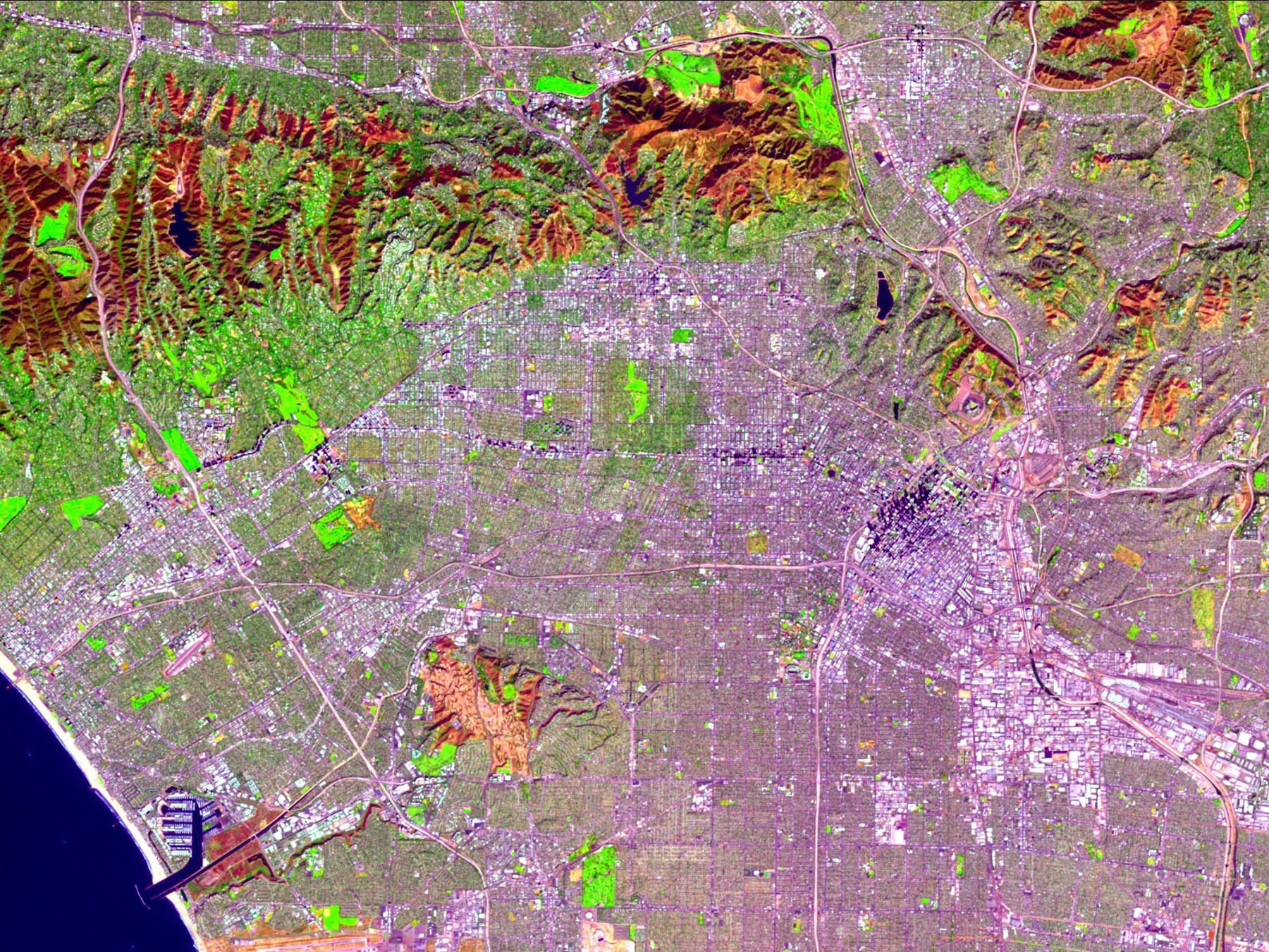 Los Angeles, Landsat 8 - Vegetation Carousel Los Angeles, Landsat 8 Vegetation