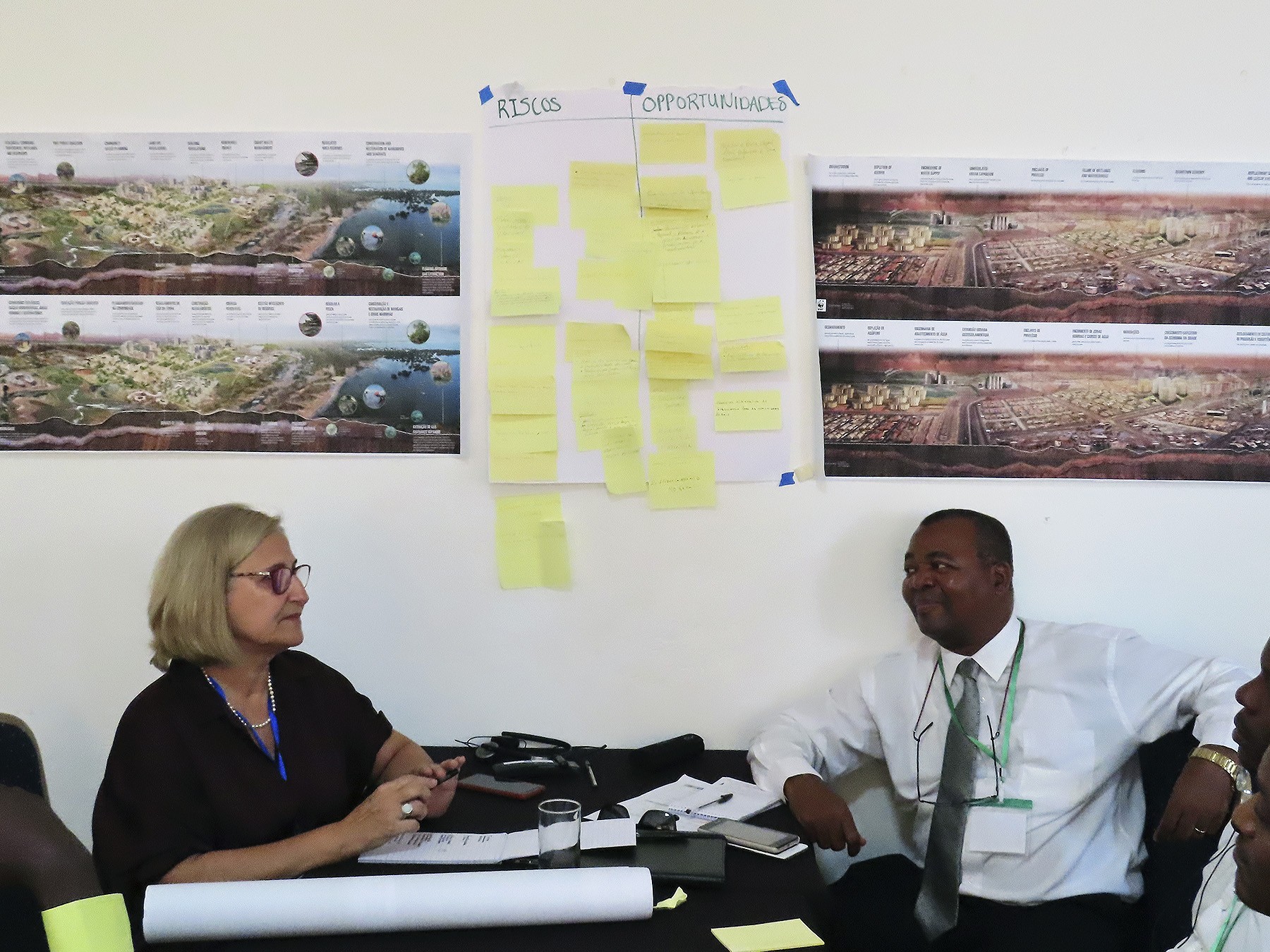 WWF-Mozambique Director Anabela Rodrigues and Provincial Director Arlindo Dredge Carousel Pemba Workshop Photo 2